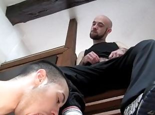 jard humliation and foot veneration for slut twink used by his amst...