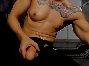 gode-ceinture, amateur, fétiche, solo, musclé, domination, femme-dominatrice