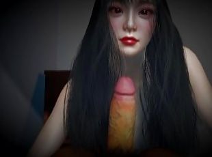 perempuan-jelita, menghisap-zakar, remaja, orang-jepun, pov, kartoon, hentai, 3d, orang-korea, zakar