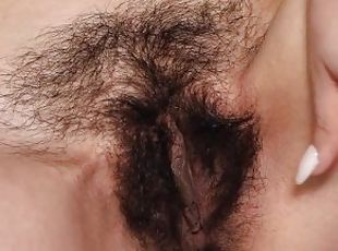 Hot Flat Chested Brunette Rezza Has A Hairy Bush Between Her Legs! ...
