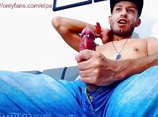 masturbation, public, énorme-bite, latina, ejaculation, webcam, fétiche, solo, jeans, bite