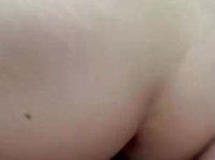 Unprotected homemade sex, white bubble butt