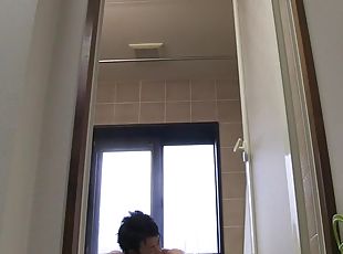 Japanese milf an kanoh takes a bath with stepson and gets her hairy...