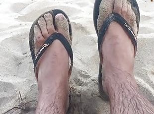 nudisti, u-javnosti, plaža, stopala-feet, kamera, nastran, fetiš, sami, tong