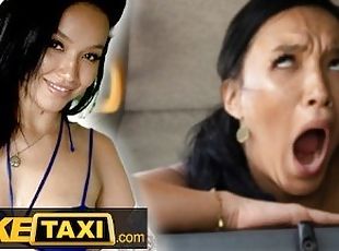 Fake Taxi Bikini Babe Asia Vargas strips in the back of the cab to ...