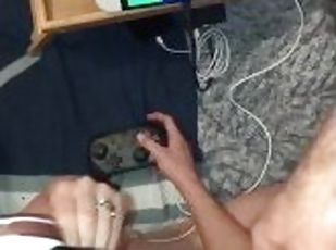 Gamer Girl Multitasks Playing Fortnite Online With Her Girlfriend W...