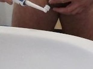 banyo-yapma, baba, kocaman-huge, mastürbasyon-masturbation, boşalma, amatör, üstüneyüzüne-boşalma, ev-yapımı, mastürbasyon, meni