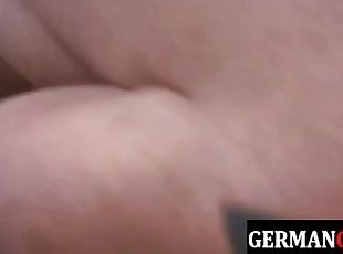 German bottom shoots cum after breeded by sturdy DILF