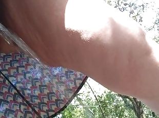 Peeing Outside Outdoors Piss Female Pissing Urine Hiking Hairy Puss...