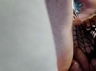 Horny milf getting fucked in fishnet bodysuit