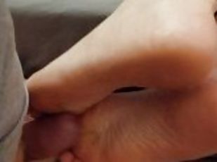 My First Fan Request Video. Footjob, Dirty Talk, Mature tits, feet and bad acting. ENJOY