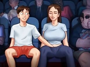 Summertime Saga: StepBrother Fingers His StepSister In The Cinema-E...