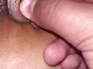 Playing with a anal plug