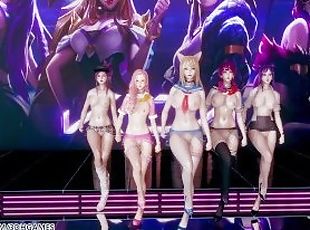 [MMD] Hello Venus -Wiggle Wiggle Naked Kpop Dance Ahri Akali Kaisa ...