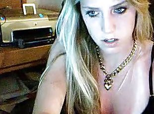 onani, blond, naturlig, webcam, smuk, solo