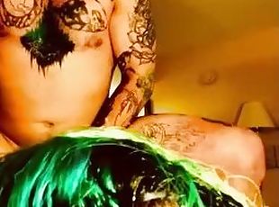 tattooed STEPSISTER asks me to double stuff her pussy with butt plu...