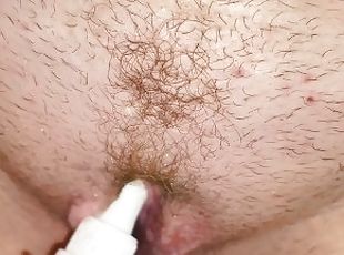 hairy bbw teases hard clit