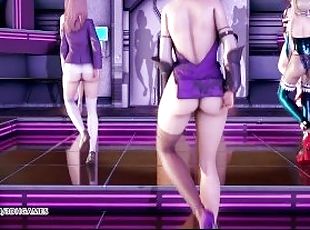 [MMD] PinkCat - Doa Hot Striptease Kasumi Marie Rose Nyotengu Honok...