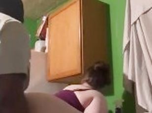 Thick PAWG Gets Smashed IN her kitchen by BIG BLACK COCK