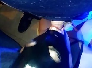 amatör, avsugning, milf, latinska, slyna, fetisch, latex, kuk, maskiner-mask, sugande