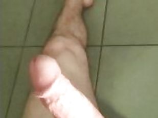 My precum stayed in my foreskin all day being horny, I had to jerk ...