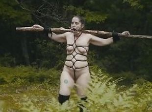 BDSM Humilation Slave Training - Shock Collar, Carrying Wood, Exerc...