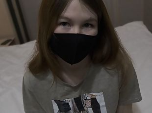 doggy, muschi, dilettant, blasen, beule-schuss, junge, selbst-gefertigt, japanier, oral, petite