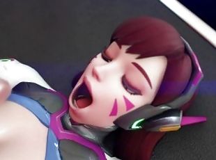 Overwatch - D.Va + Mercy - 02b - futa futanari blowjob facial r34 v...