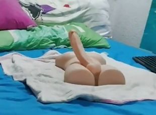 hard fuck in a big dick toy