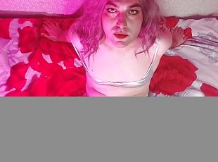 Youtuber CrossdresserKitty in a sexy room in hot dresses for you ma...