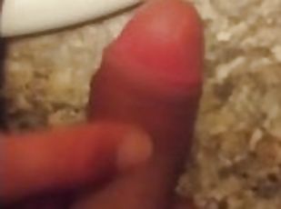 Playing With My Soft Veiny Chickcock On My Sink Countertop