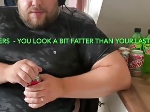 Twitch Streamer gains weight! Fat and Gassy livestream sponsored ch...