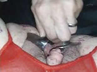 Fat Cunt RUINED and Stretched by Speculum and Hard Dildo Fucking Pu...