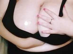 Huge oiled mommy milker tittyfuck snippet huge natural tits