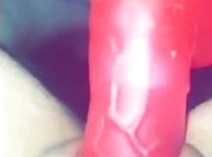 Horny slut fucking dildo