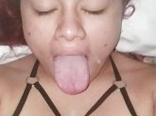 amateur, ejaculation-sur-le-corps, latina, hirondelle, point-de-vue, ejaculation, petits-seins