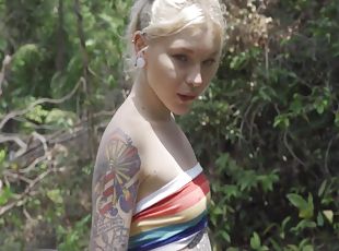 Karneli Bandi - Juicy Blowjob In The Woods From Hot Blonde With Fac...