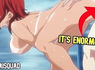 gros-nichons, écolière, fellation, japonais, ejaculation-interne, anime, hentai, bite, dure