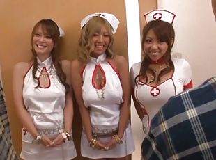asiático, cuatro-patas, enfermera, japonés, medias, cachonda, follando-fucking, rejilla, cowgirl