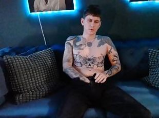 masturbation, amateur, ejaculation-sur-le-corps, gay, casting, secousses, ejaculation, webcam, attrapée, solo