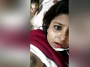 Today Exclusive- Super Sexy Look Desi Girl Showing Her Boobs To Lov...