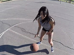 Basketball in a Park
