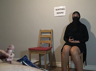 Arab woman got mad at me - I flashed and jerked my cock in front of...