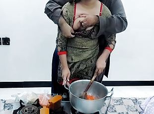Pakistani village wife fucked in kitchen while cooking with clear h...