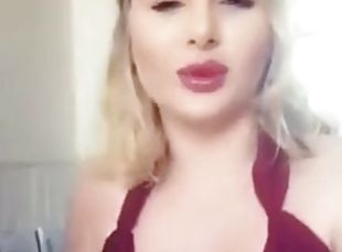 White whore shows how to suck well