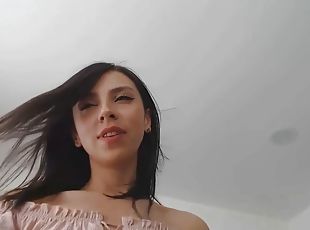 Amateur teen porn in POV with a dildo