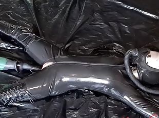 orgasme, ebony, leke, hardcore, bdsm, svart, slave, ludder, maskiner, latex