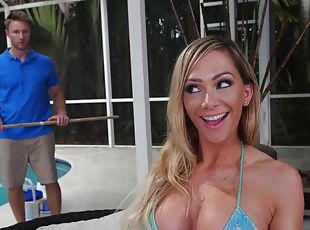 Pool boy daydreams about fucking the busty houswife Destiny Dixon p...