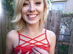 Petite Greedy For Cash Teen Has Backyard Sex Adventure