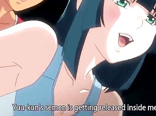 Anime hentai girls are deepthroating cartoon dicks